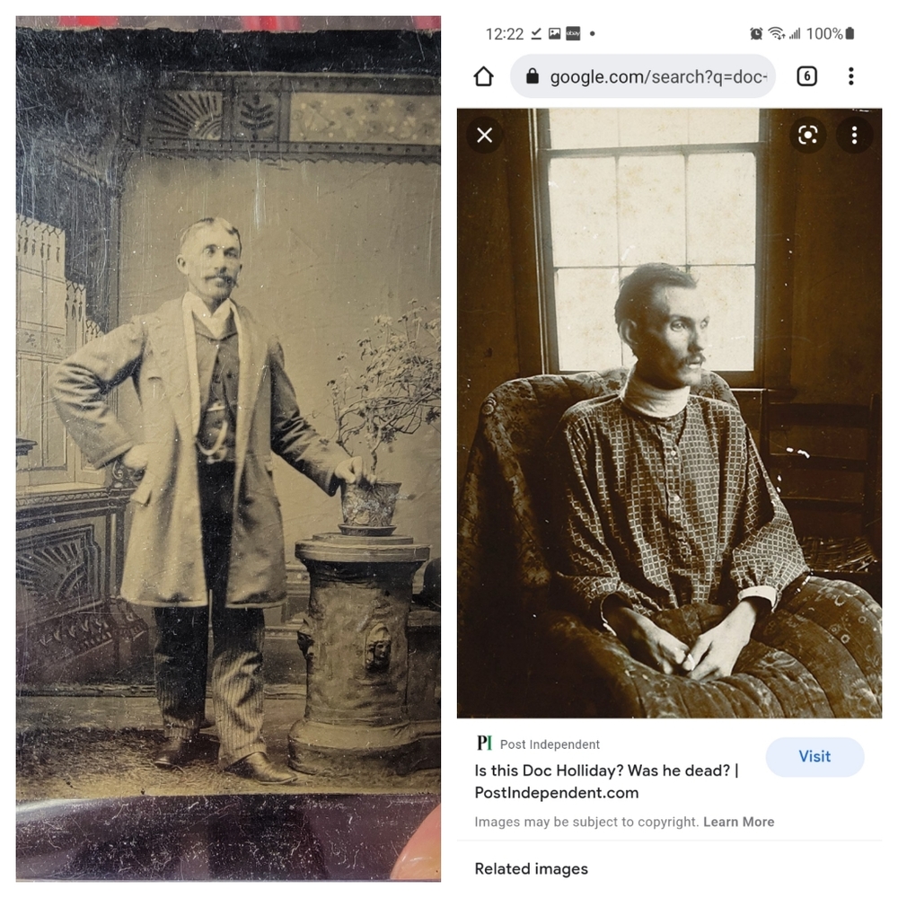 1880's Doc Holiday tintype original authentic